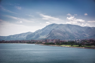 Naklejka premium View of Palma and Mountains on Majorca Island