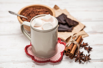 Cocoa drink with marshmallows