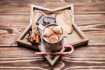 Cocoa drink with marshmallows