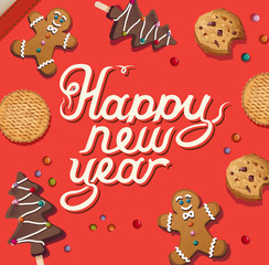 HAPPY NEW YEAR vector illustration