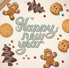 HAPPY NEW YEAR vector illustration