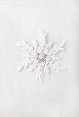 Christmas and New Year background. Snowflake . Copy space.