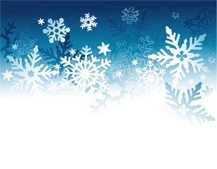 Winter background with snowflakes