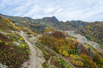 Ski resort Rosa Khutor, Krasnodar region, Russia, October 7, 201