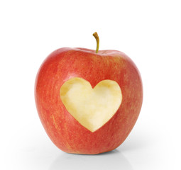 Plakat apple on white background