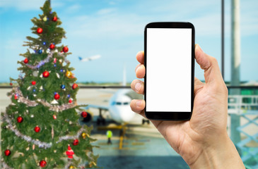 Connect on the airport on Christmas