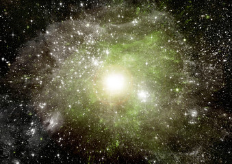 galaxy in a free space