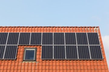 Solar panels on a roof