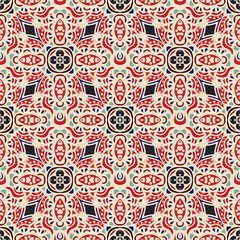 Abstract seamless ornamental vector pattern for fabric