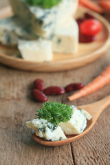 blue cheese with parsley