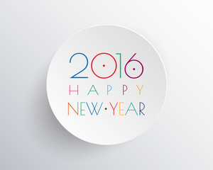 2016 Happy New Year background.vector.