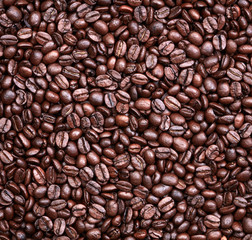 Roasted coffee beans background