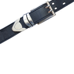Leather belt on a white background
