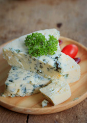 blue cheese with parsley