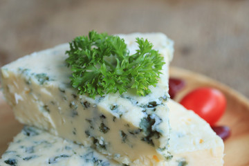 blue cheese with parsley