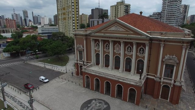 Aerial View of Theatro da Paz in Belem do Para, Brazil
