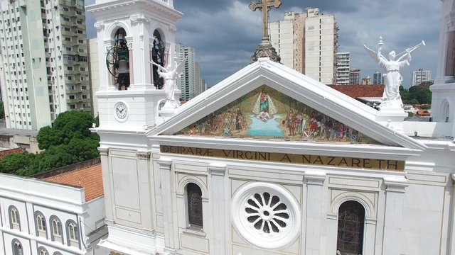 Aerial View of Basilica de Nazare, in Belem do Para, Brazil