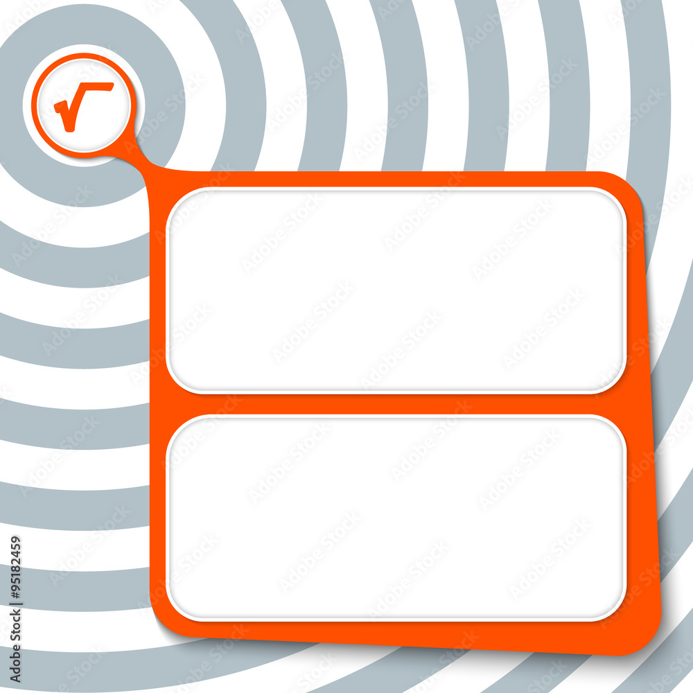 Poster abstract red box for your text and radix symbol
