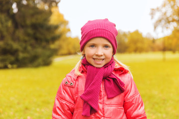 happy beautiful little girl portrait outdoors