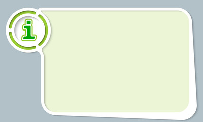 Fototapeta premium White abstract frame for your text and info symbol