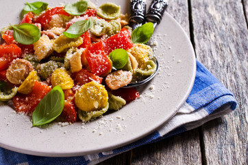 Orecchiette pasta with vegetables