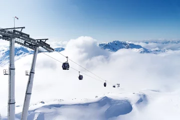 Rolgordijnen Ski Region (Zillertal, Austria) © lassedesignen
