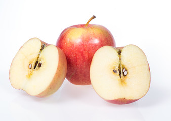 Red apple isolated on white background
