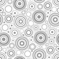 Naklejka premium Vector seamless texture. Modern abstract background. Geometric pattern with concentric circles.