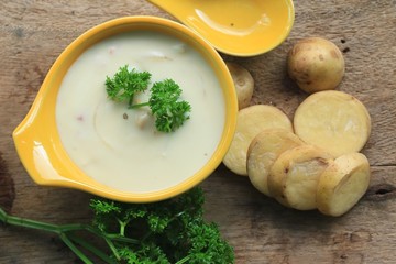 soup with fresh potatoes