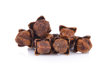 Spice cloves on white background