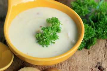 soup with fresh potatoes