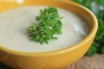 soup with fresh potatoes