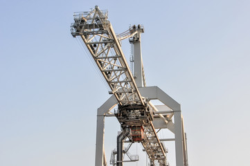 Fototapeta na wymiar sea cargo port large cranes
