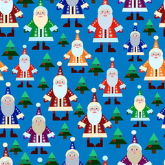 seamless background Santas Christmas