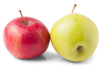 yellow and red apples