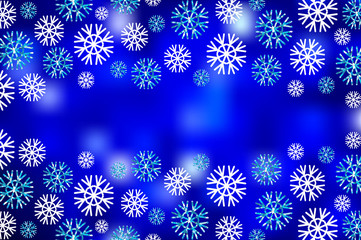 vector abstract blurred background with snowflakes