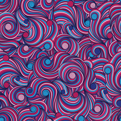 Doodle seamless background. Hand drawn
