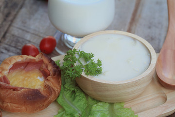 soup potatoes with breakfast