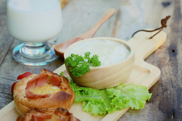 soup potatoes with breakfast