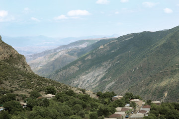 Fototapeta na wymiar Mountain landscape. The landscape in Armenia (Tatev).