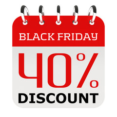 Black Friday 40 percent off discount