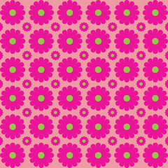 Pretty pink floral pattern illustration