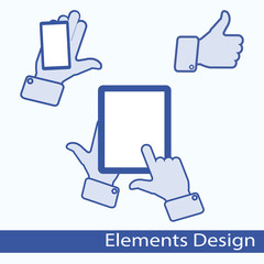 Hand gesture icons vector