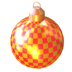 isolated shiny christmas tree ball