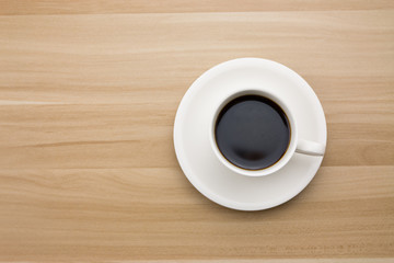 Coffee cup on the desk