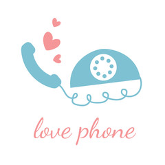 Love phone vector design template