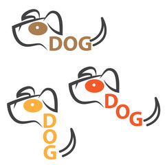 dog vector design template with text