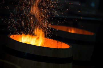 Barrel Making in Bordeaux Wineyard