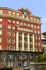 Fototapeta premium Sofia, Bulgaria: Office building and hotel in the ministry district of the capital city