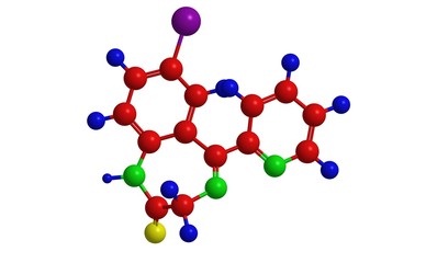 Molecular structure of bromazepam (lexaurin)